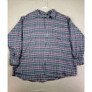 SGR Shirt Mens 3XL Cotton Blend Long Sleeve Button Up Pocket Collared Plaid
